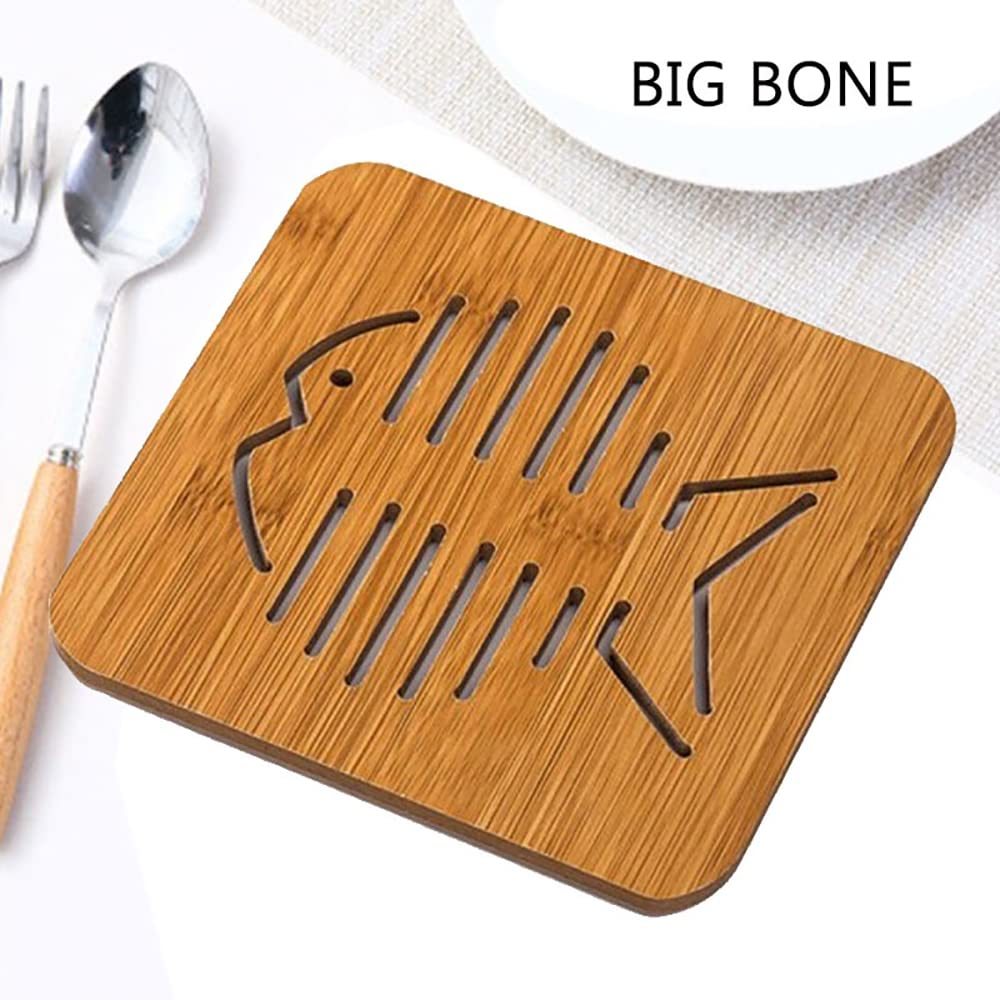 Cute Wooden Animal Coasters – Cat & Fish Design