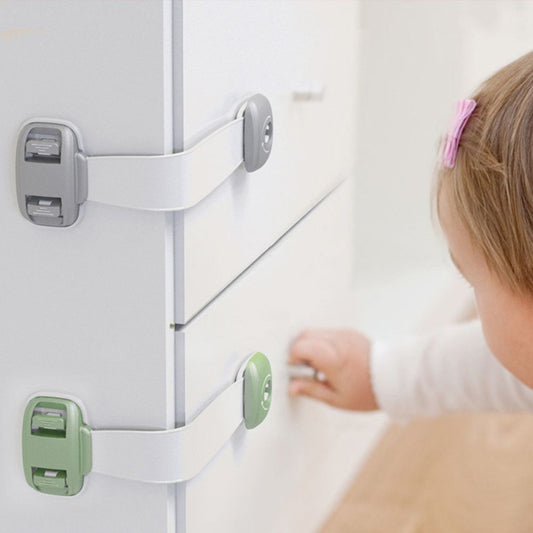 Adjustable Child Safety Lock for Cabinets and Appliances (4 Pcs)